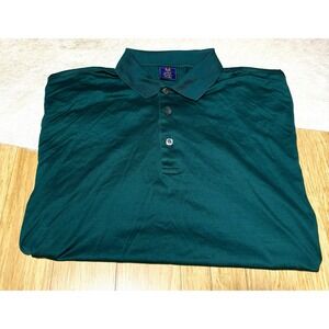 Mario Valente‎ Sport mens forest green short sleeve polo size XL 100% cotton